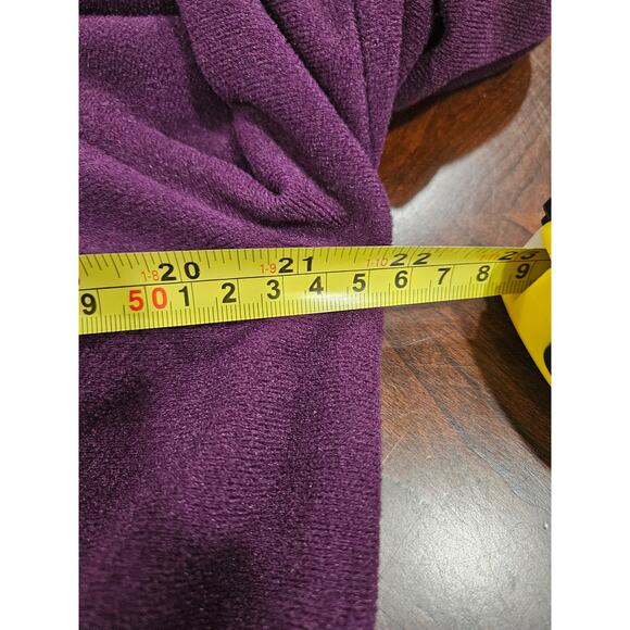 Vintage Vanity Fair Purple Velour Embroidered Tapestry Bathrobe Robe Housecoat L - Picture 6 of 7